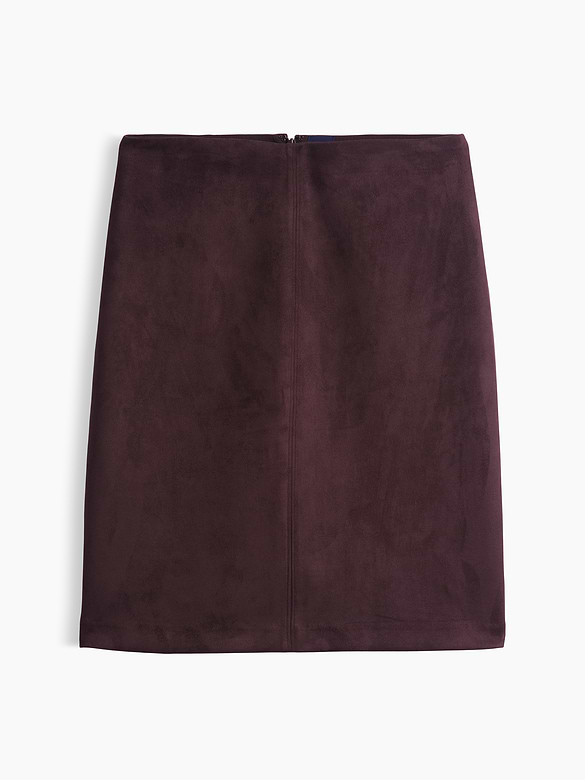 Vegan Suede Pencil Skirt