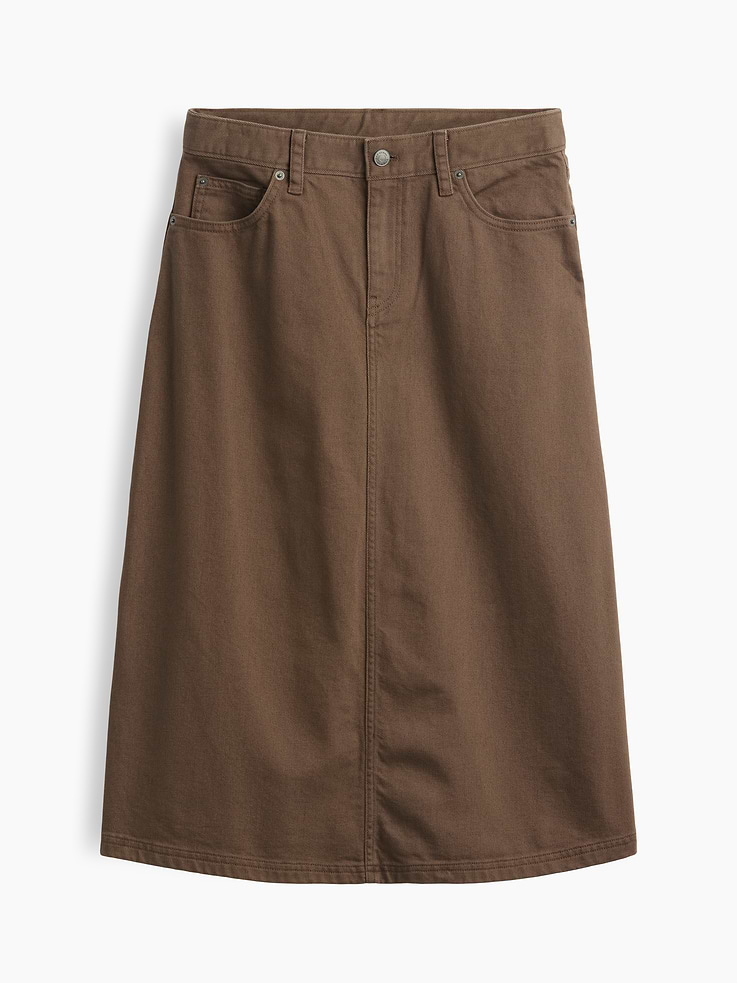 Image number 6 showing, Twill Midi Skirt