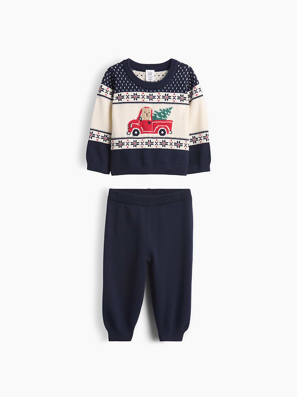 Baby Brannan Bear Fair Isle Sweater Set