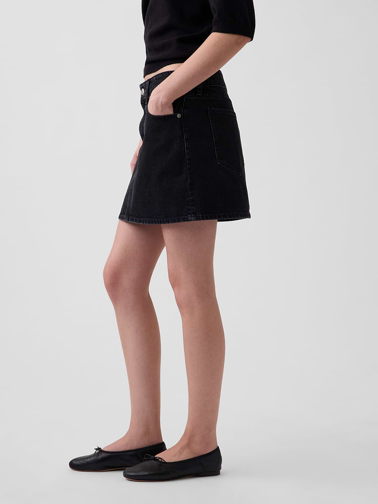 Image number 3 showing, Denim Mini Skirt