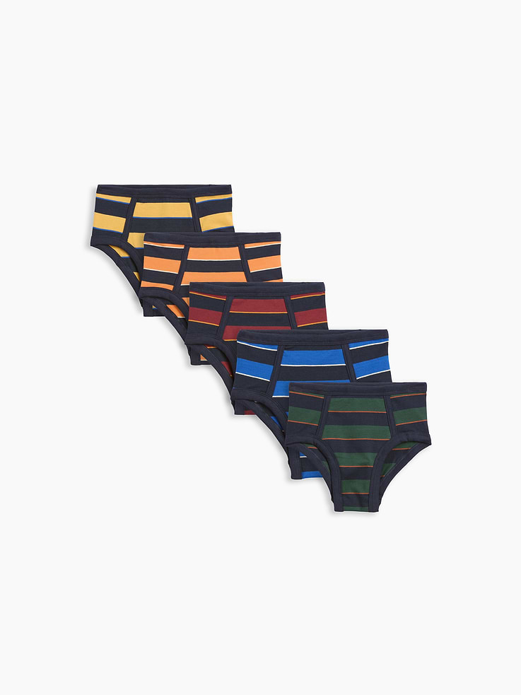 Image number 1 showing, Toddler Organic Stretch Cotton Stripe Briefs (5-Pack)