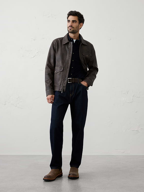 Vegan Leather Zip Jacket