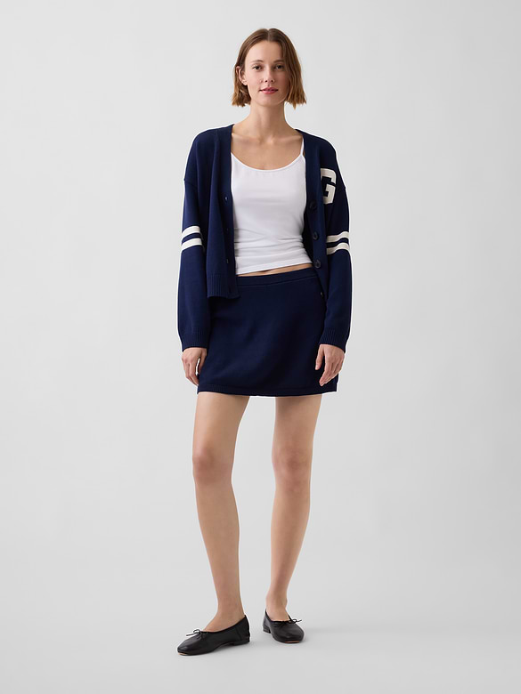 100% Cotton Mini Sweater Skort