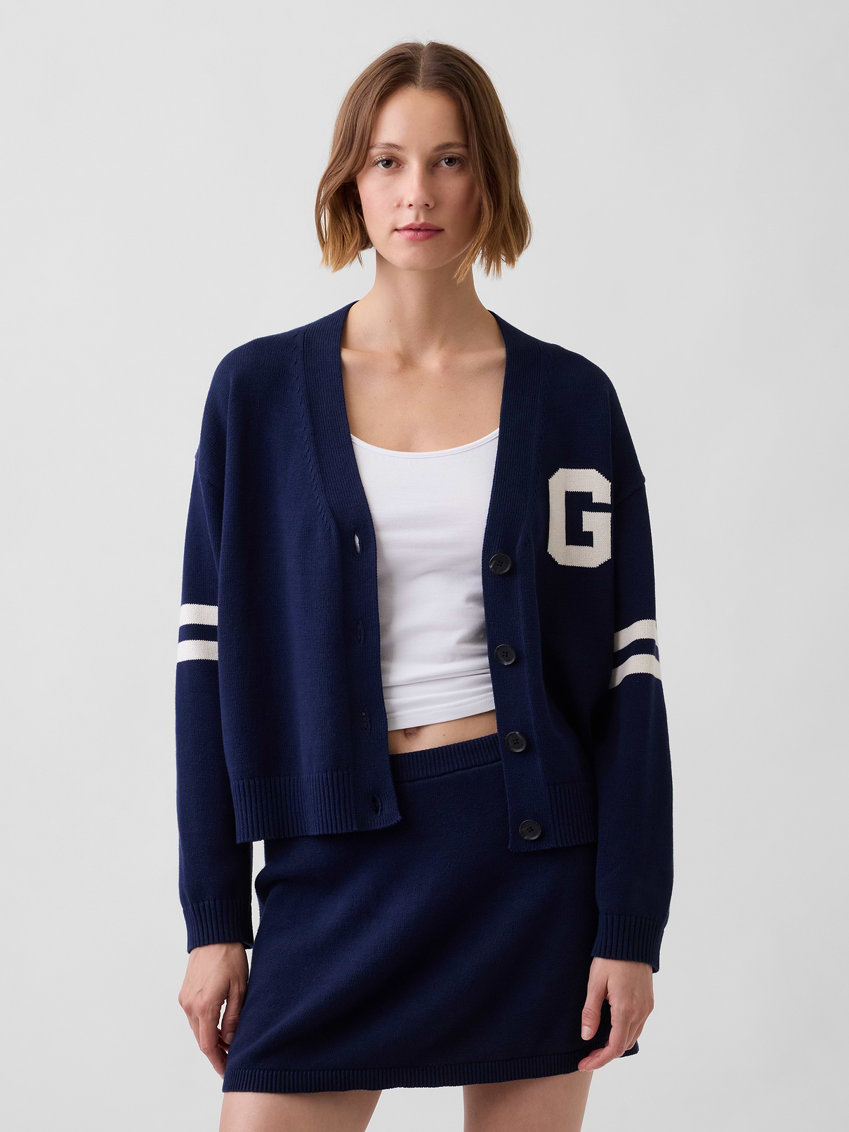 L'image numéro 1 présente Cardigan surdimensionné 100 % coton