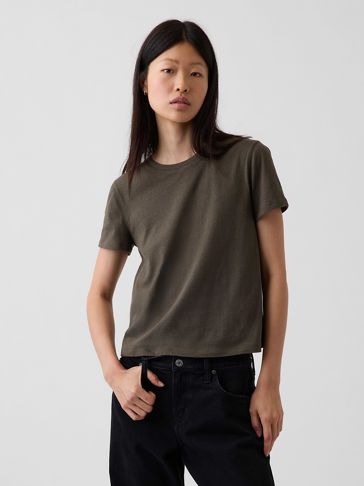 Image number 1 showing, 100% Cotton Authentic Shrunken T-Shirt