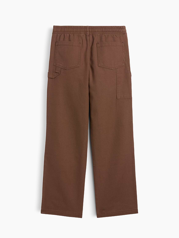 Kids Relaxed Pull-On Canvas Carpenter Pants