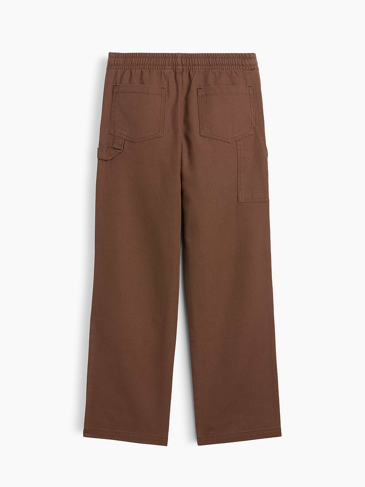 Image number 3 showing, Kids Relaxed Pull-On Canvas Carpenter Pants