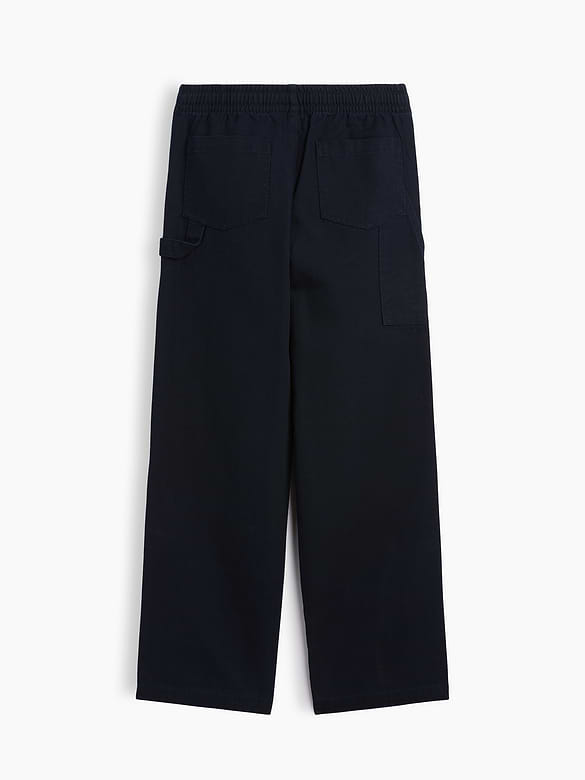 Kids Relaxed Pull-On Canvas Carpenter Pants