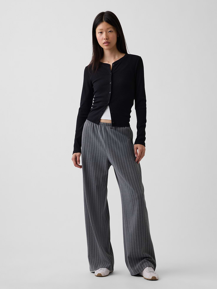 Image number 1 showing, Easy Wide-Leg Pants