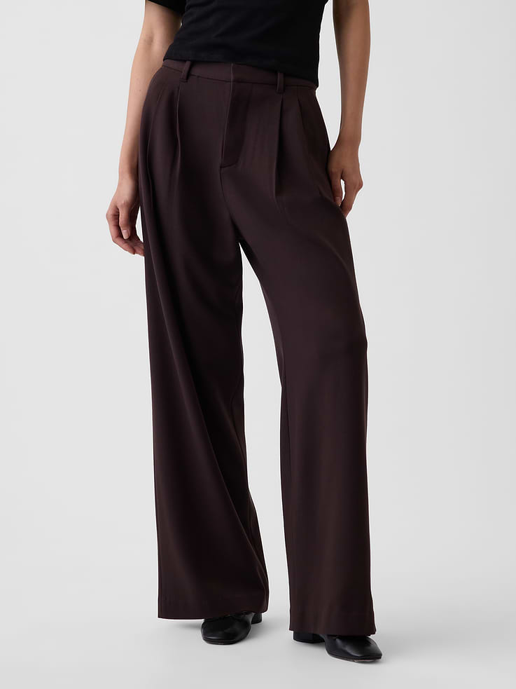 Image number 2 showing, 365 High Rise Brushed Twill Pleated Trousers