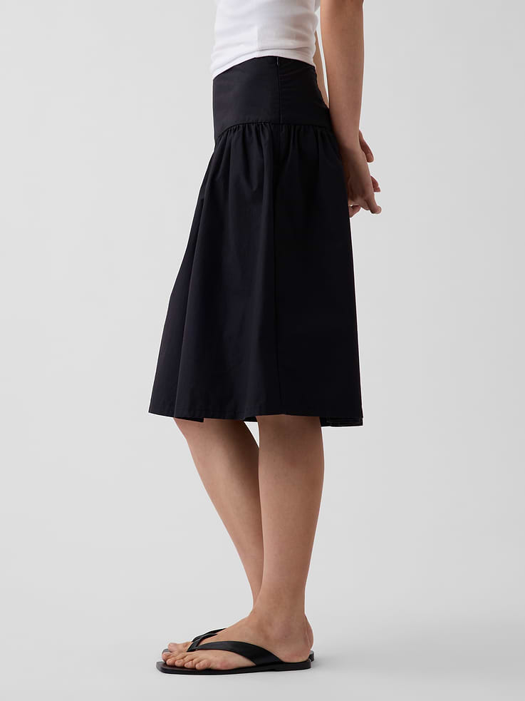 Image number 3 showing, Poplin Drop-Waist Skirt