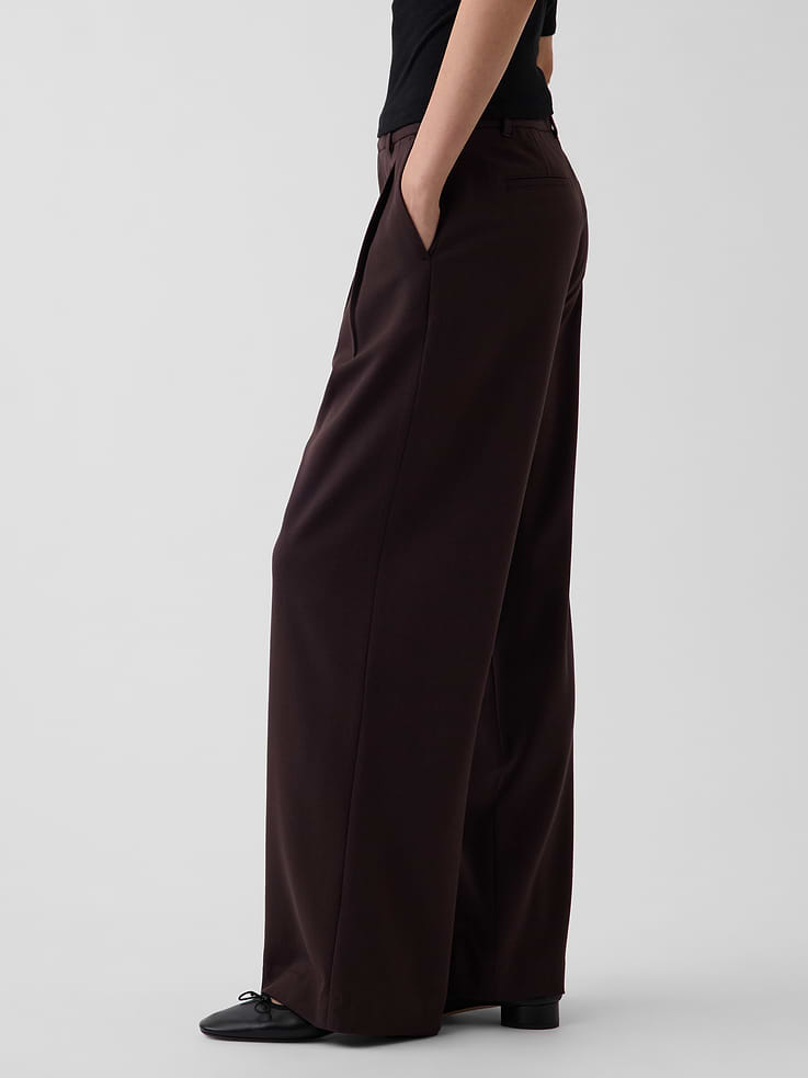 Image number 3 showing, 365 High Rise Brushed Twill Pleated Trousers