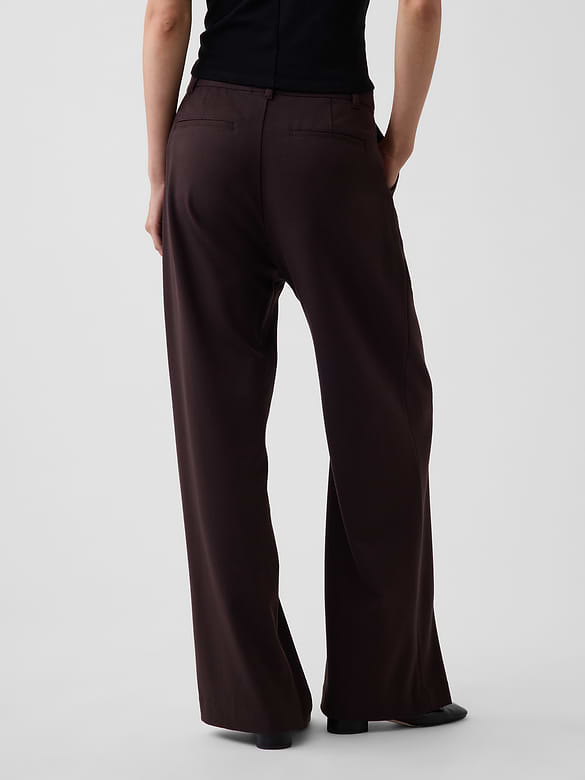365 High Rise Brushed Twill Pleated Trousers