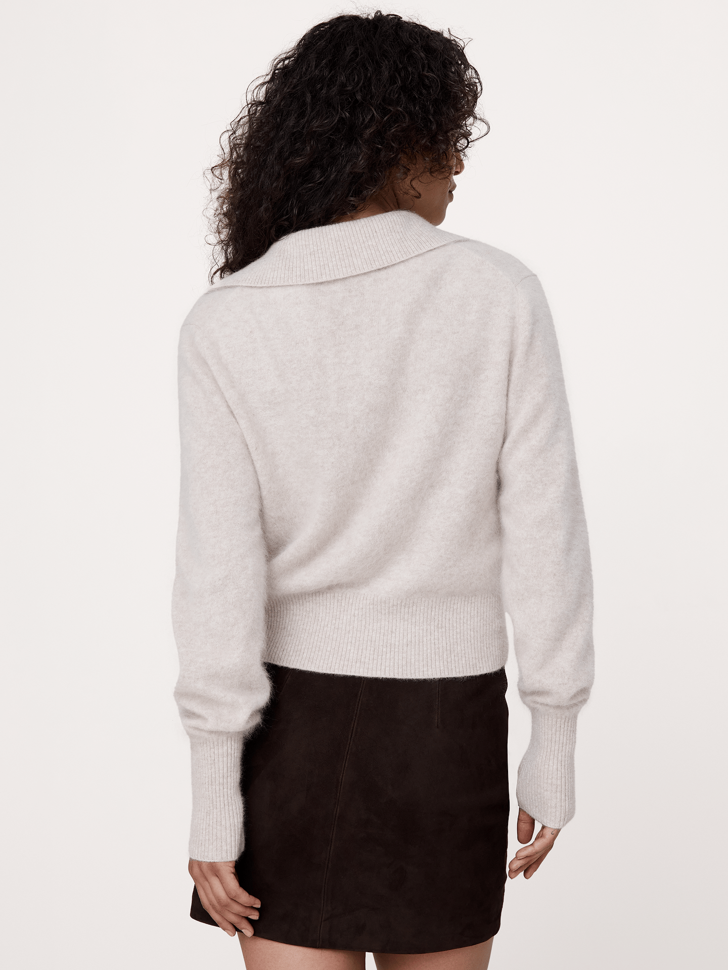 Image 2 de 3, Cardigan en laine et cachemire brossé