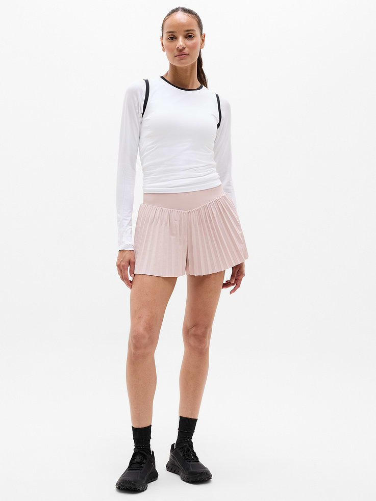 Image number 1 showing, Featherweight Plissé Run Short