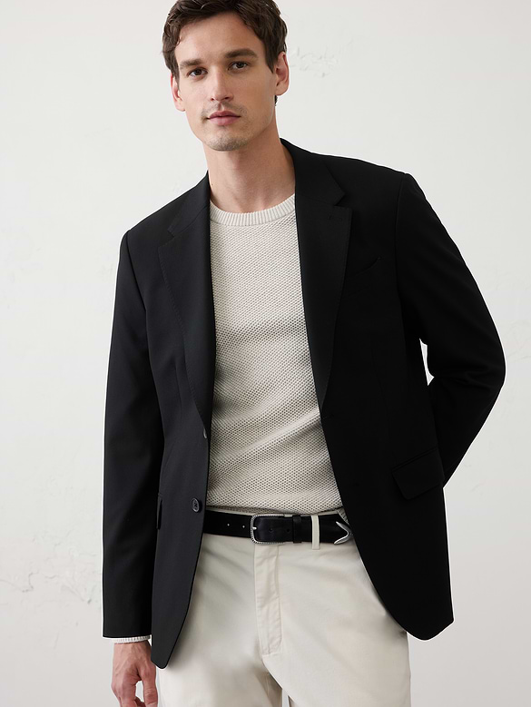 Classic-Fit Plainweave Suit Jacket