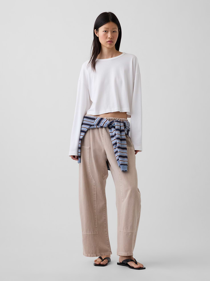Image number 1 showing, Easy Double-Knee Barrel Pants