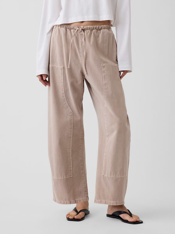 Easy Double-Knee Barrel Pants