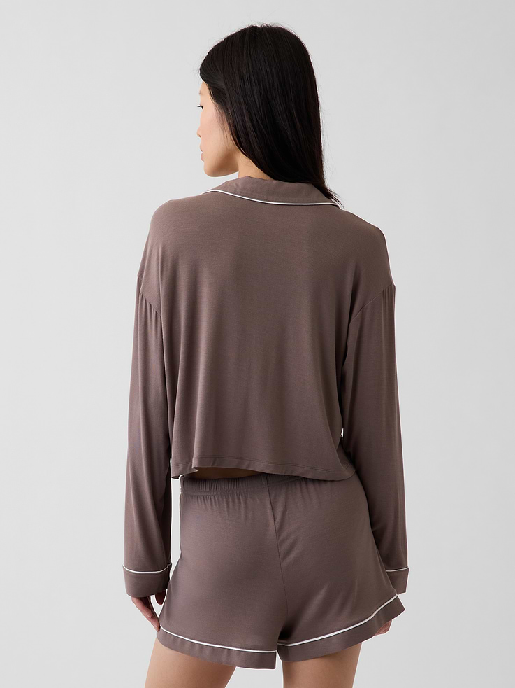 Image number 2 showing, SoftMade Modal Crop PJ Top