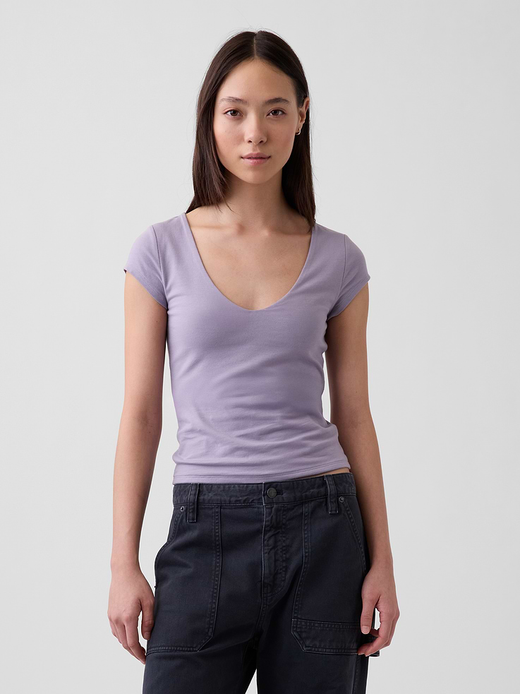Image number 1 showing, CloseKnit Jersey V-Neck T-Shirt