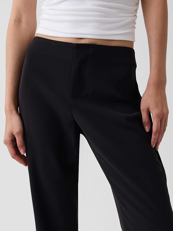 Low Rise Twill Flare Pants
