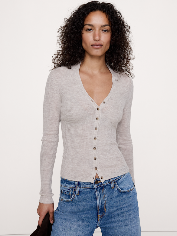 Featherweight Cashmere Shawl Cardigan
