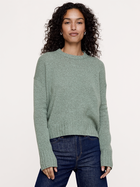 Oversized Midweight Cashmere Crew-Neck Sweater