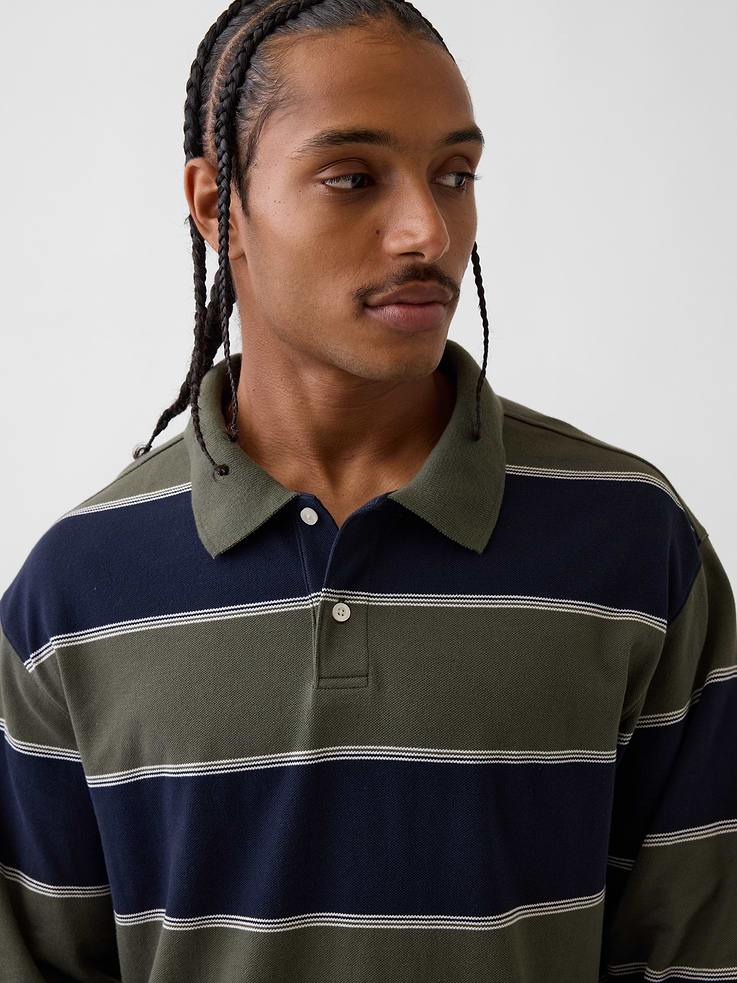 Image number 4 showing, Oversized Pique Polo Shirt