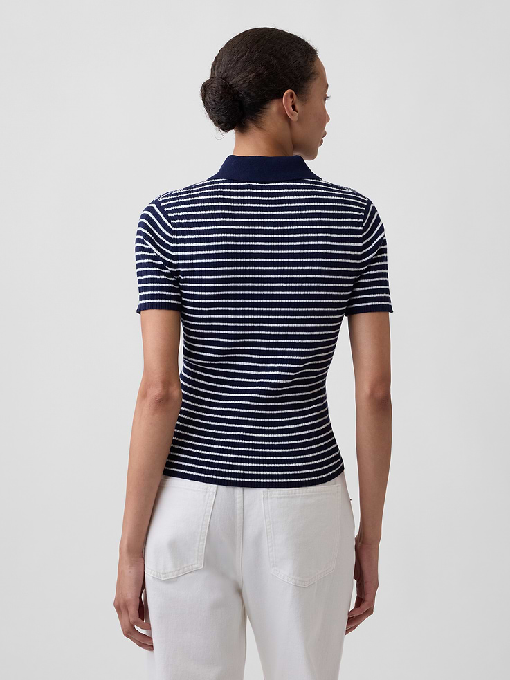 Image number 2 showing, Ribbed Sweater Polo Shirt