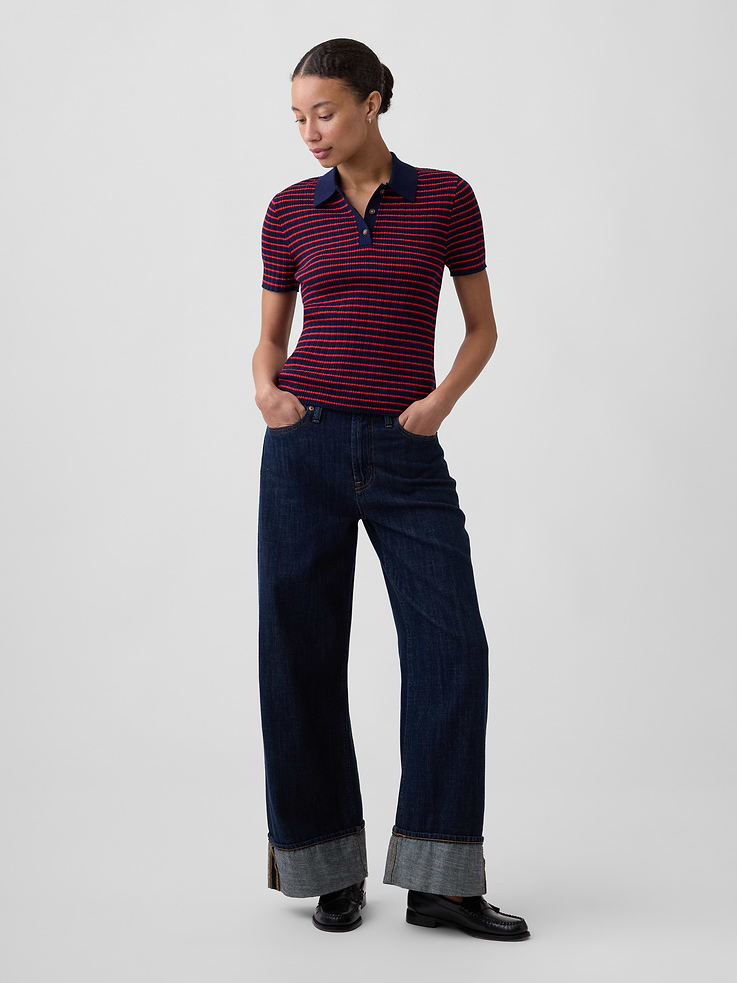Image number 3 showing, Ribbed Sweater Polo Shirt