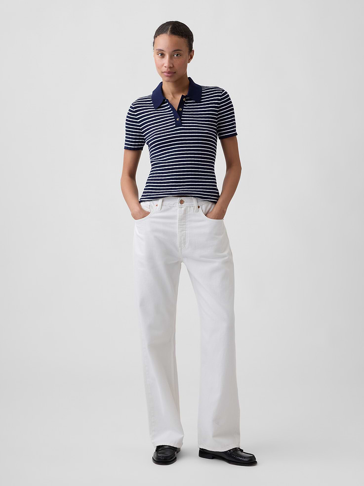 Image number 3 showing, Ribbed Sweater Polo Shirt
