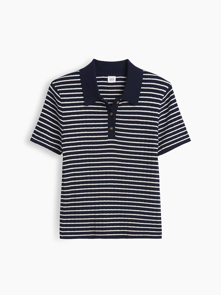 Image number 5 showing, Ribbed Sweater Polo Shirt