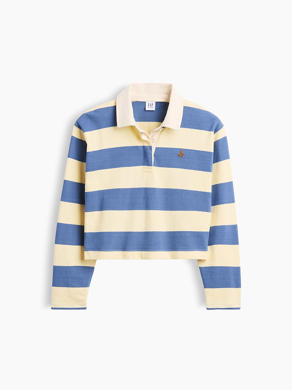 Kids Oversized Rugby Stripe Polo Shirt