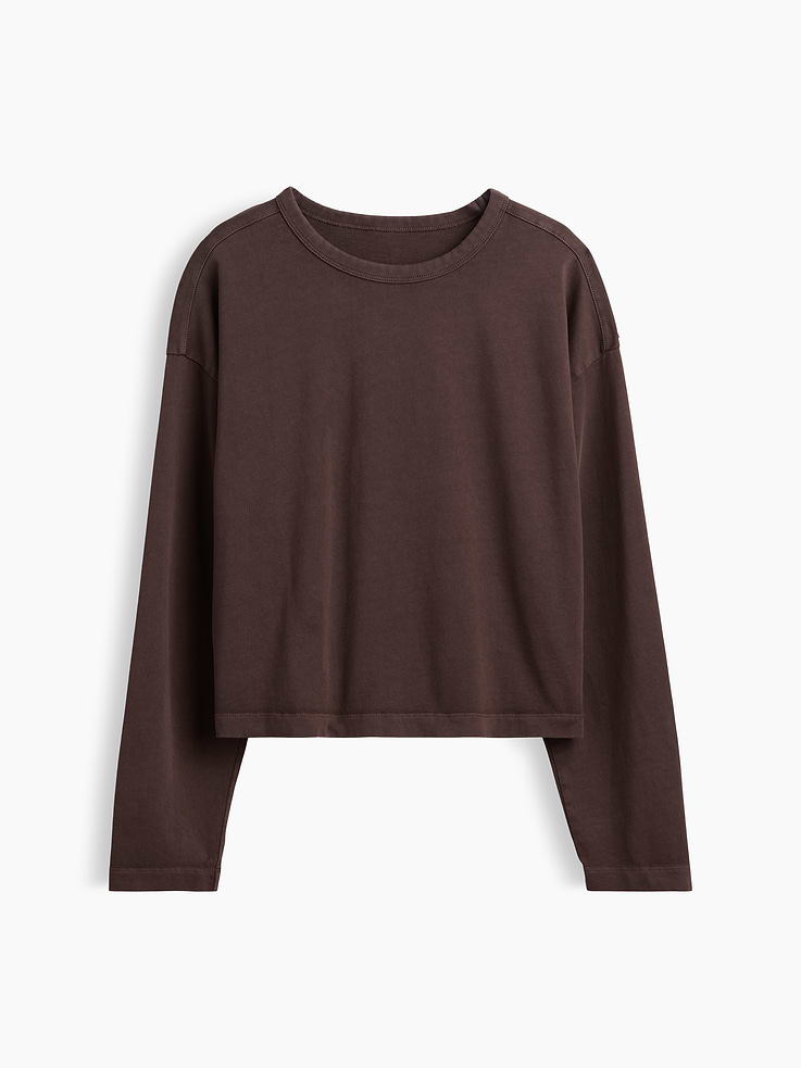 L'image numéro 6 présente T-shirt surdimensionné court en tricot