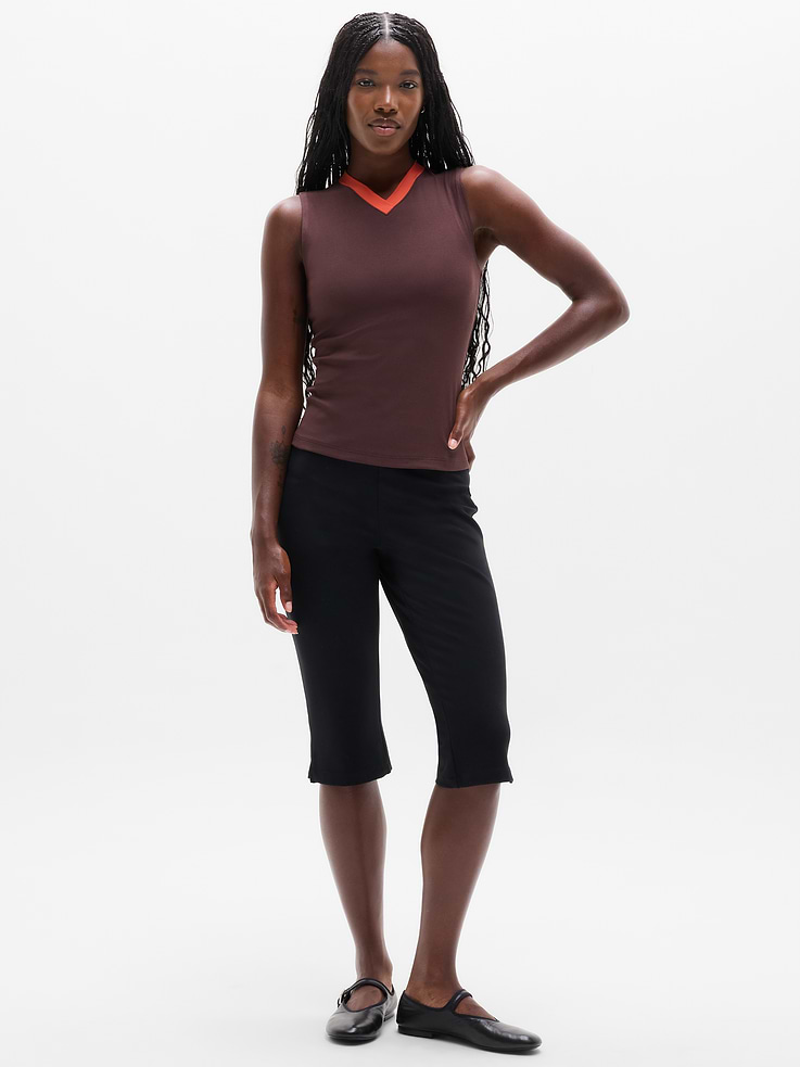 Image 2 of 4, Signature Rib V-Neck Muscle Tank