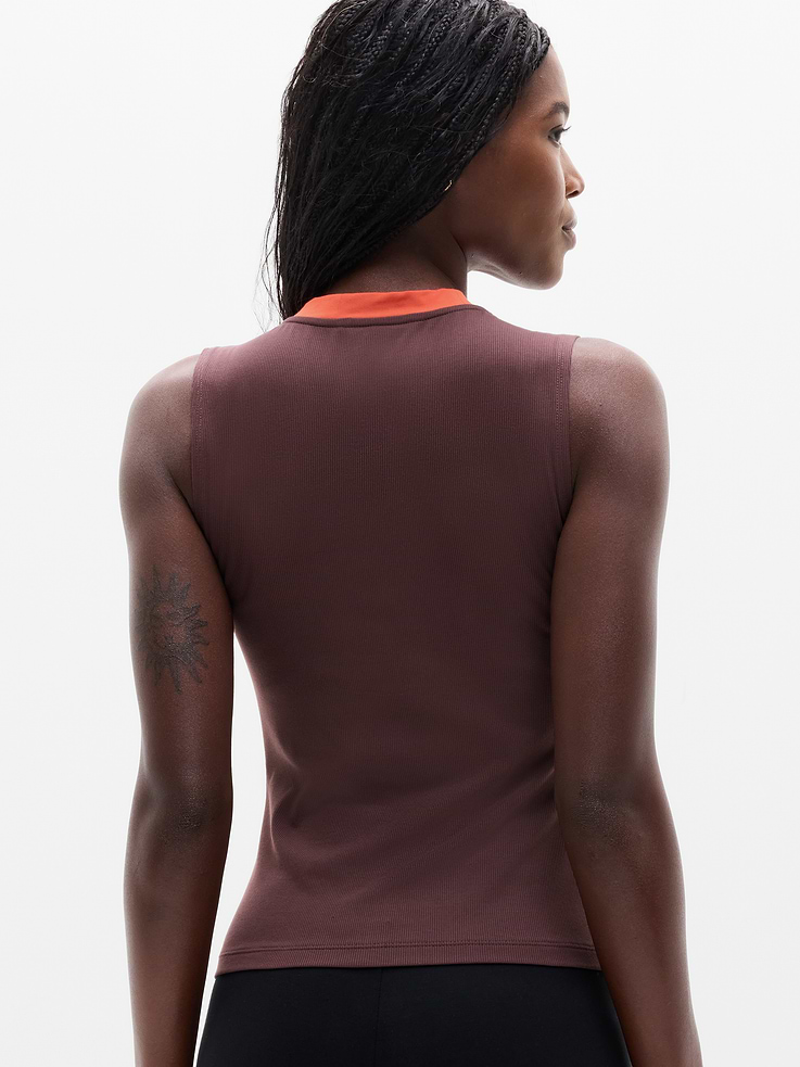 Image 3 of 7, Signature Rib V-Neck Muscle Tank