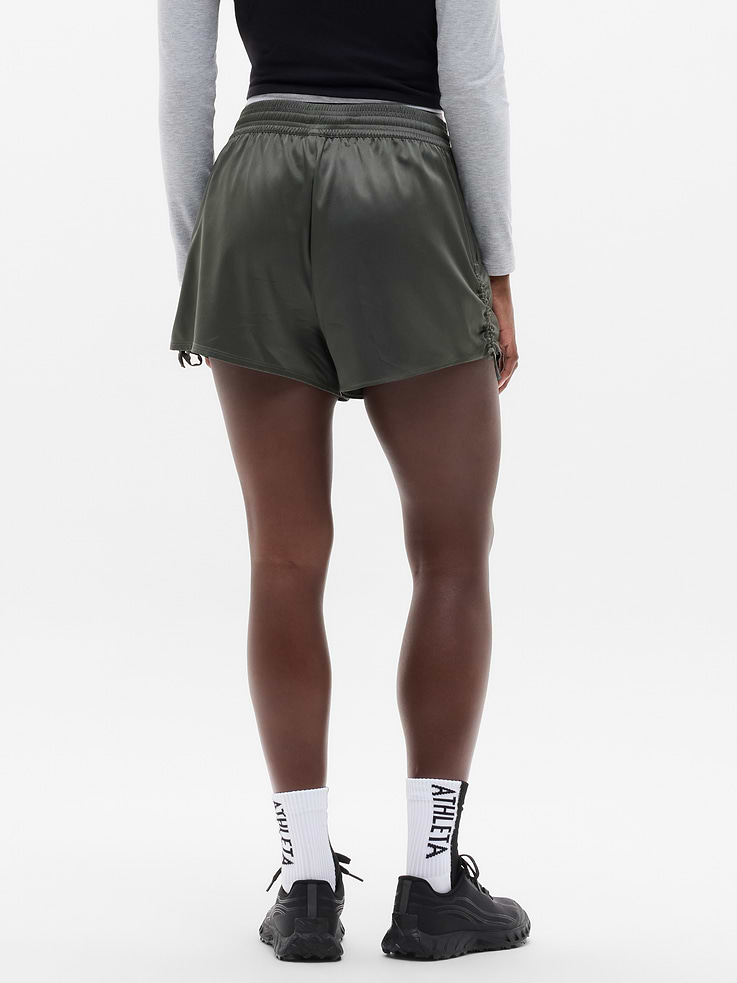 Image number 3 showing, Featherweight Satin Ruched Run Short