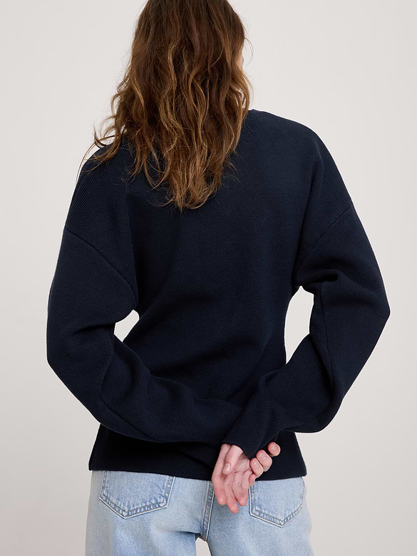Larkspur Cotton-Silk Cutaway-Hem Cardigan