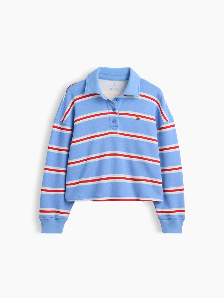 Image 6 de 6, Polo coupe droite surdimensionnée en coton ouaté pour Enfant