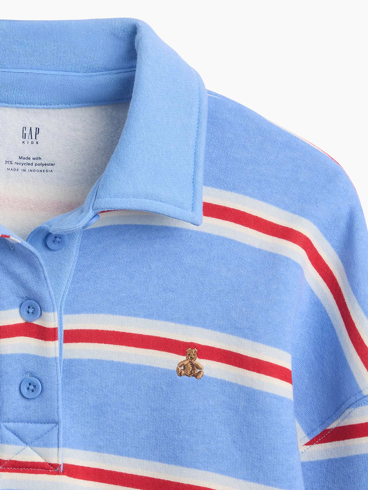 Image 5 de 6, Polo coupe droite surdimensionnée en coton ouaté pour Enfant