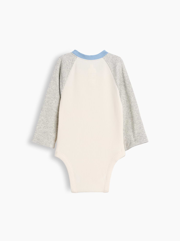 Image 2 of 2, Baby First Favorites TinyRib Raglan Bodysuit