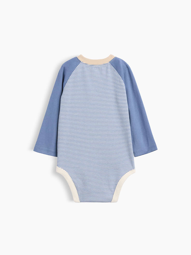 Image 2 of 2, Baby First Favorites Organic Cotton Raglan Bodysuit