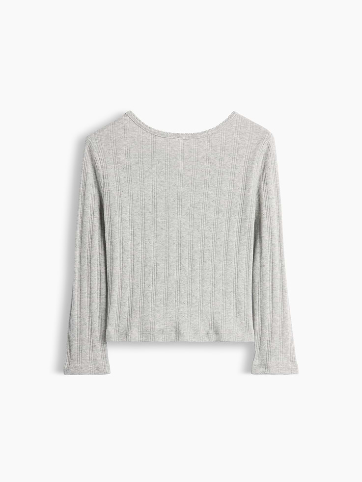 Image 2 of 2, Baby & Toddler Pointelle Rib T-Shirt