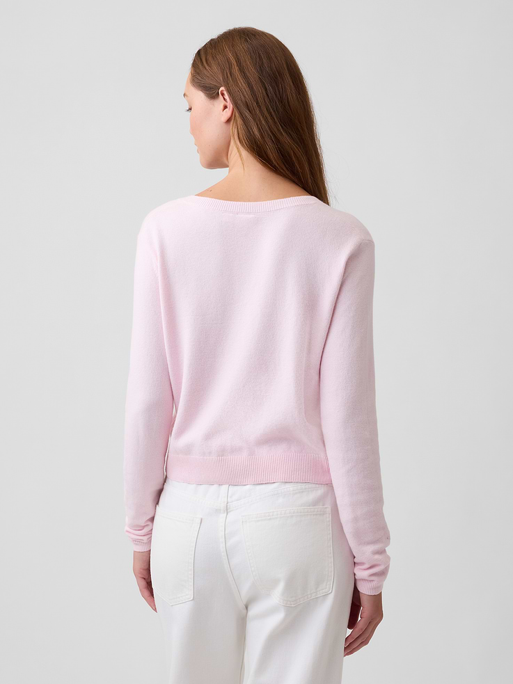 Image number 2 showing, CashSoft Crewneck Cardigan