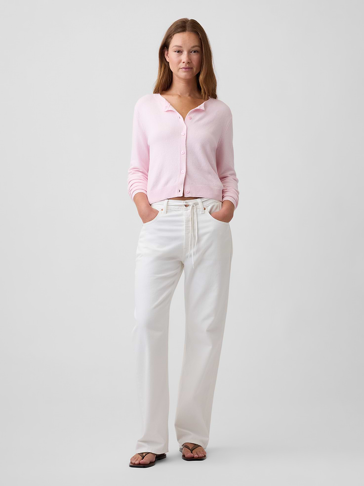 Image number 3 showing, CashSoft Crewneck Cardigan