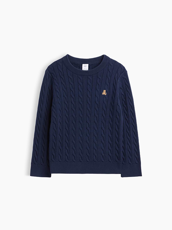babyGap Brannan Bear Cable-Knit Crewneck Sweater