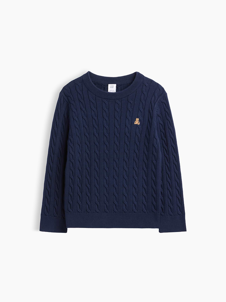 Image 1 of 3, Soft cotton knit., Long sleeves with ribbed cuffs., Ribbed crewneck., Embroidered Brannan Bear at chest., Ribbed hem., Product #1176507