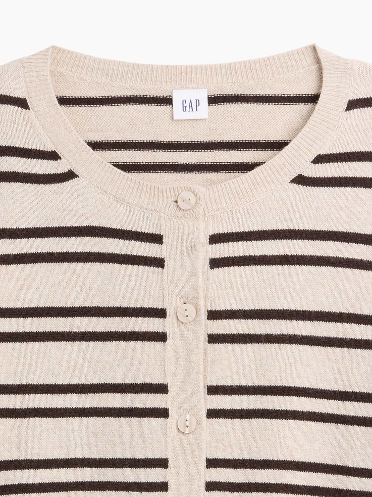 Image 4 of 5, CashSoft Cropped Crewneck Cardigan