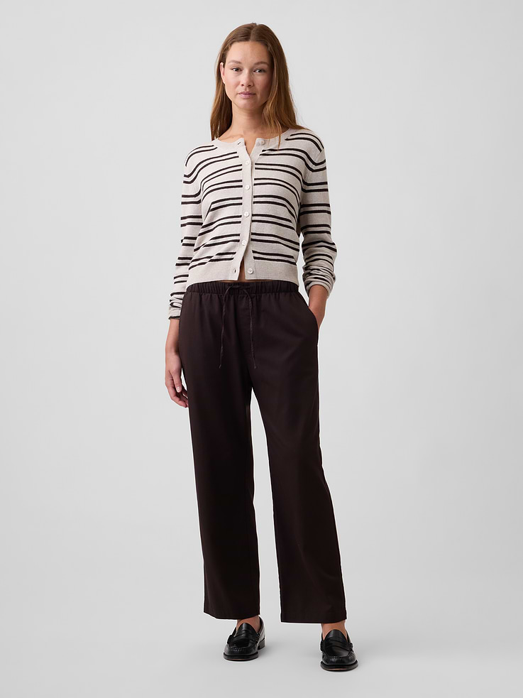 Image 3 of 5, CashSoft Cropped Crewneck Cardigan