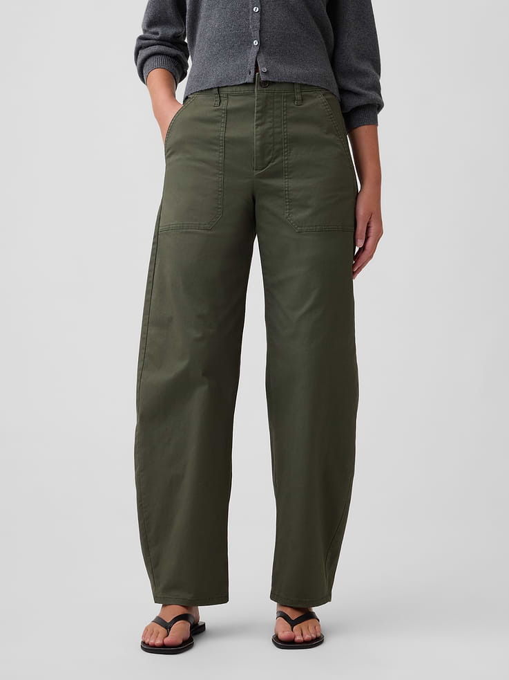 Image number 2 showing, Mid Rise Barrel Khakis